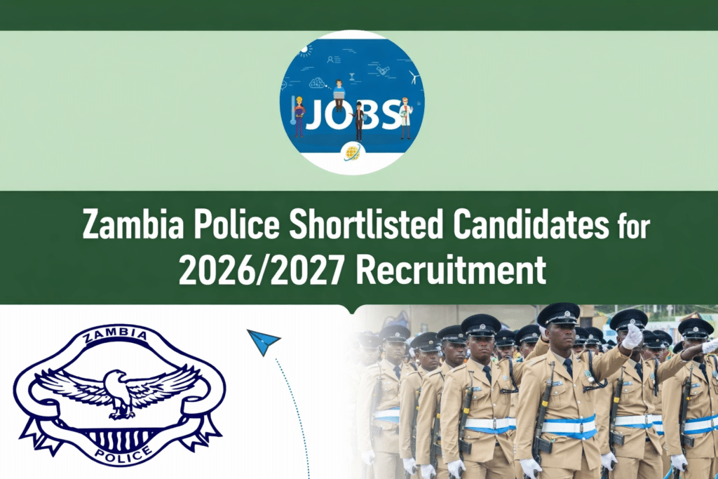 Zambia Police Shortlisted Candidates for 2026/2027 Recruitment is Out