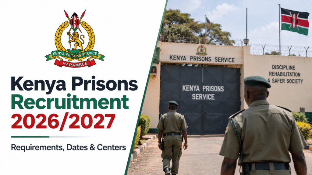 Kenya Prisons Recruitment 2026/2027 Requirements, Dates & Centers