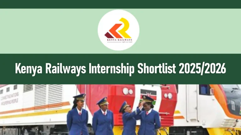 Kenya Railways Internship Shortlisted Candidates 2026/2027 PDF Download