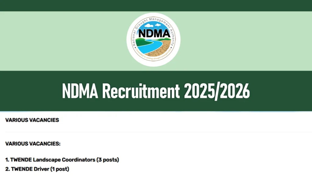 NDMA Recruitment 2026/2027 Jobs Application Form Portal