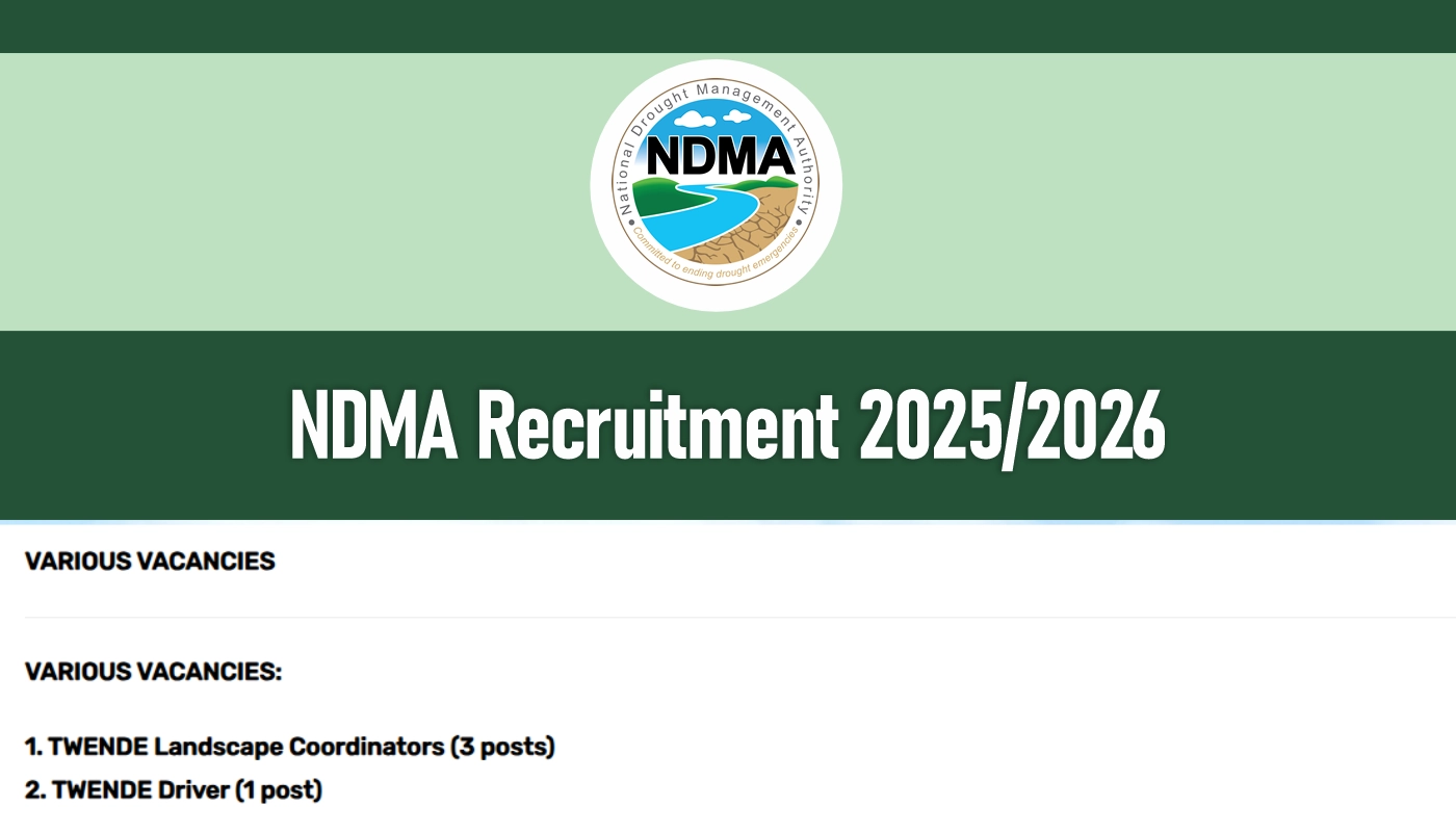 NDMA Recruitment 2026/2027 Jobs Application Form Portal
