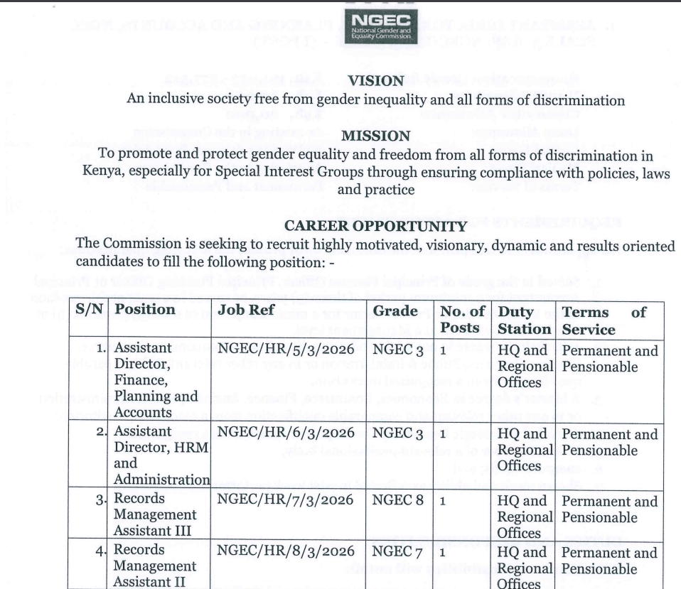 NGEC Recruitment 2026/2027 Jobs & Vacancies Portal, Deadline