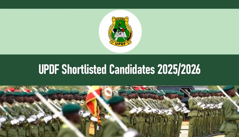 UPDF Shortlisted Candidates 2026/2027 Result, PDF Download